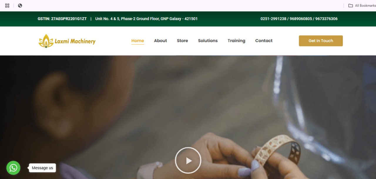 Laxmi Machinery Jewelry Equipment Website