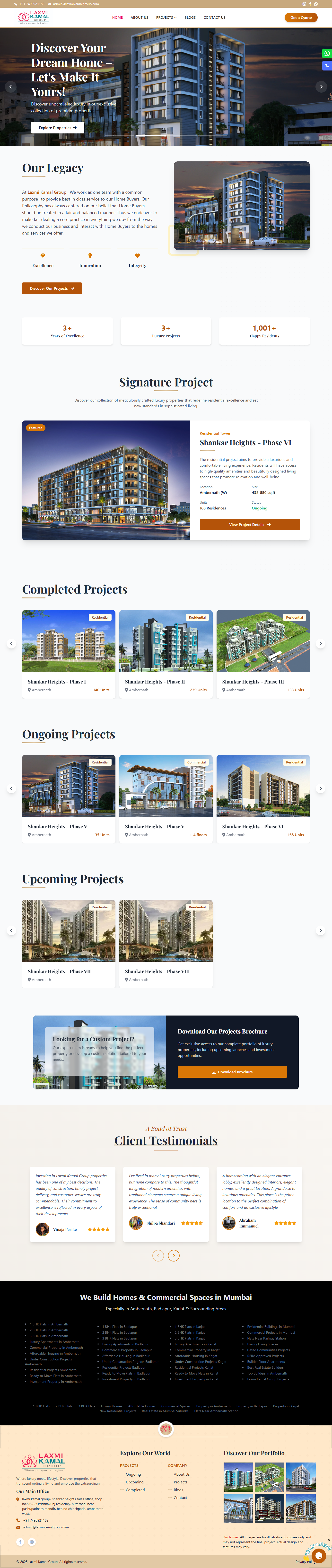 Laxmikamal Group Website