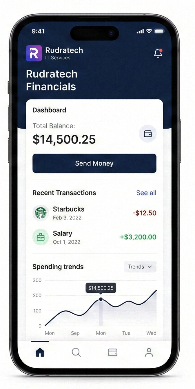 Rudratech Fintech App Interface