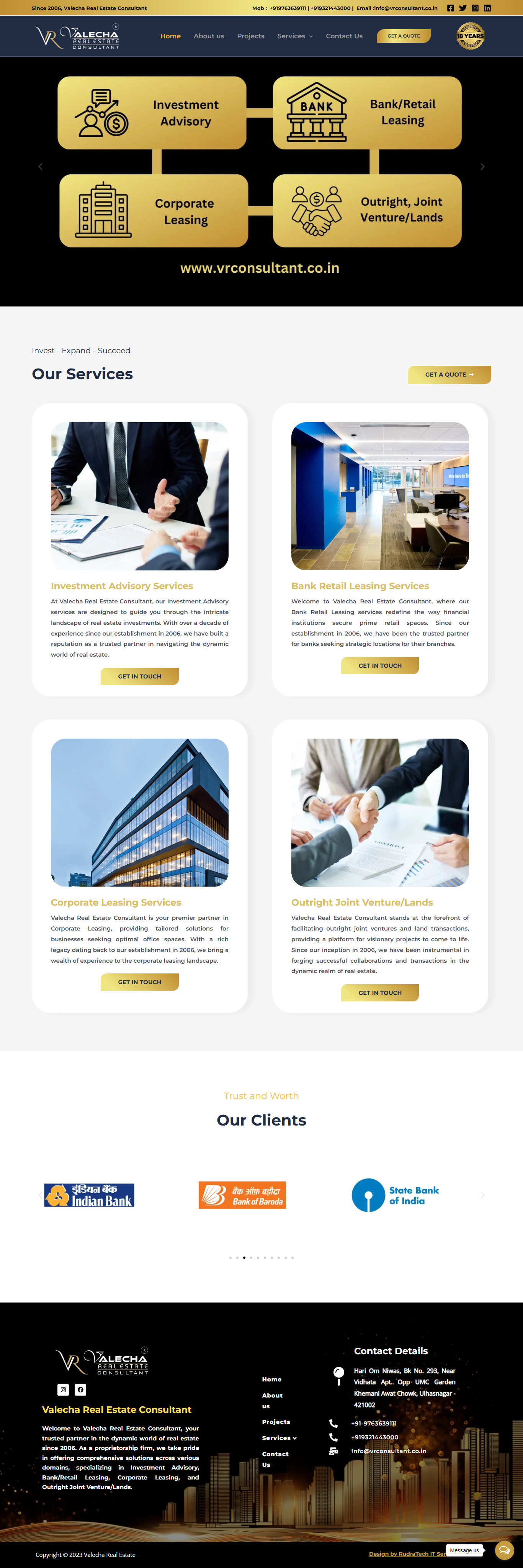 VR Consultant Real Estate Website